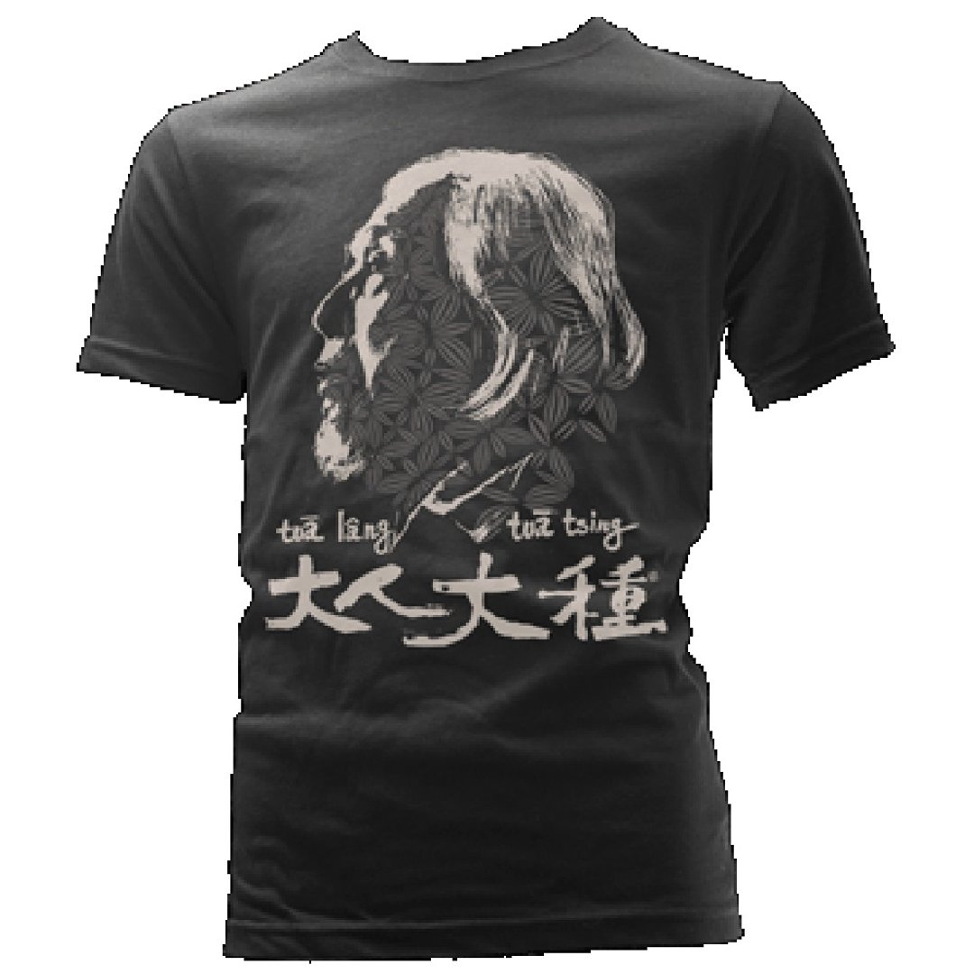 冲台语x革命家【大人大种x史明】T恤-深灰色 - 男装上衣/T 恤 - 棉 灰色