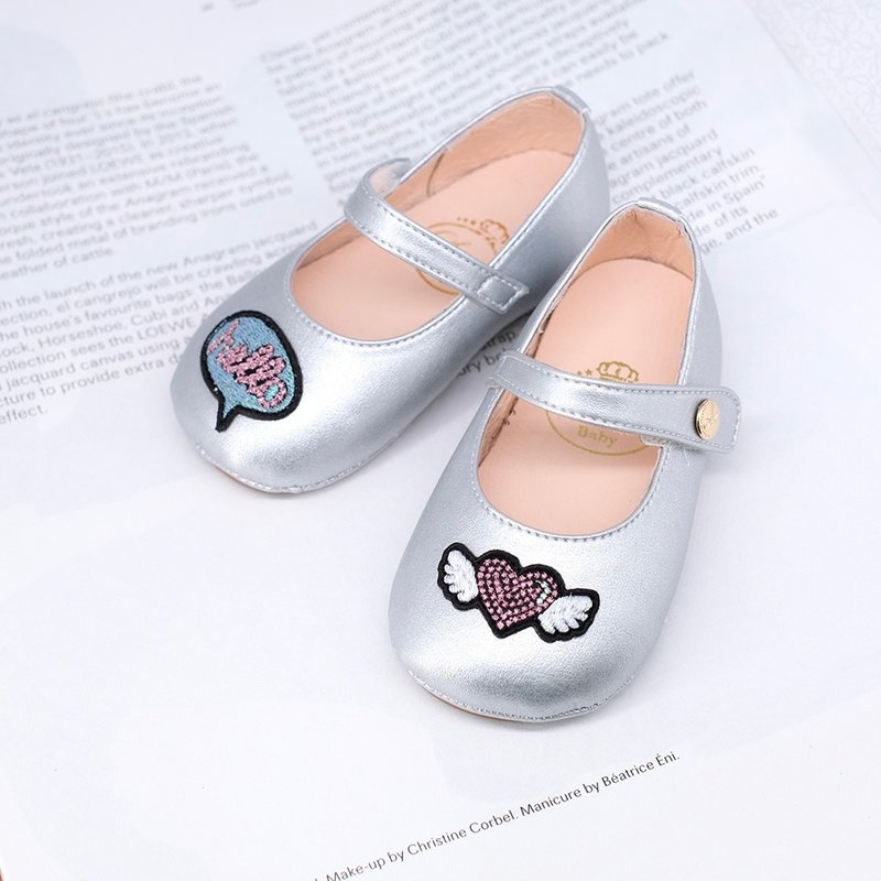 哈啰你好宝宝学步鞋1576-银色 - 童装鞋 - 人造皮革 银色