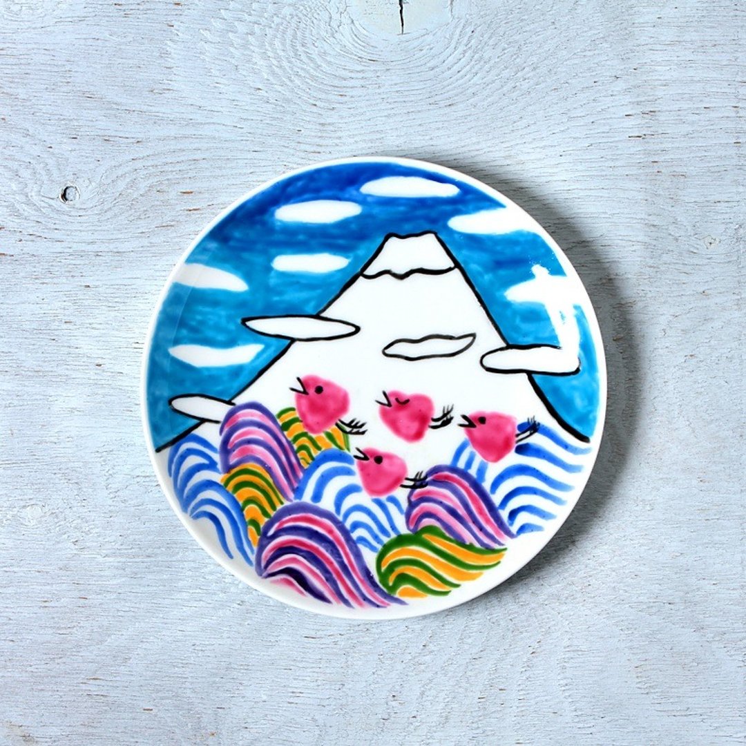 Mt. Fuji in winter part2 - 浅碟/小碟子 - 瓷 多色