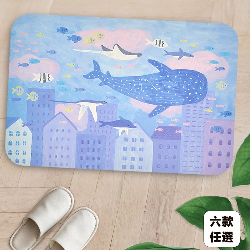 【rubber anne】20秒進階瞬吸 軟式珪藻土吸水地墊 窗花(60x40cm) - 地垫/地毯 - 其他材质 多色