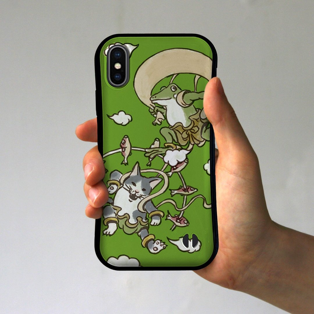 Grip iPhone Case Fujin Raijin Green - 手机壳/手机套 - 塑料 绿色