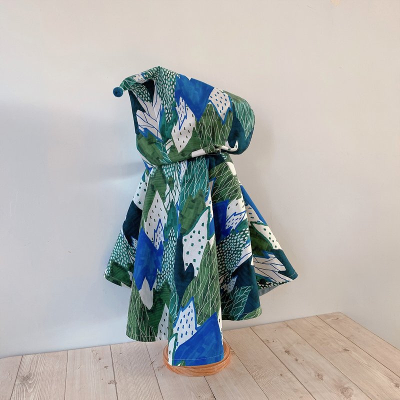 岛森家 / 精灵斗篷 / 双面 / 薄款 / 森之精灵 - 童装外套 - 棉．麻 蓝色