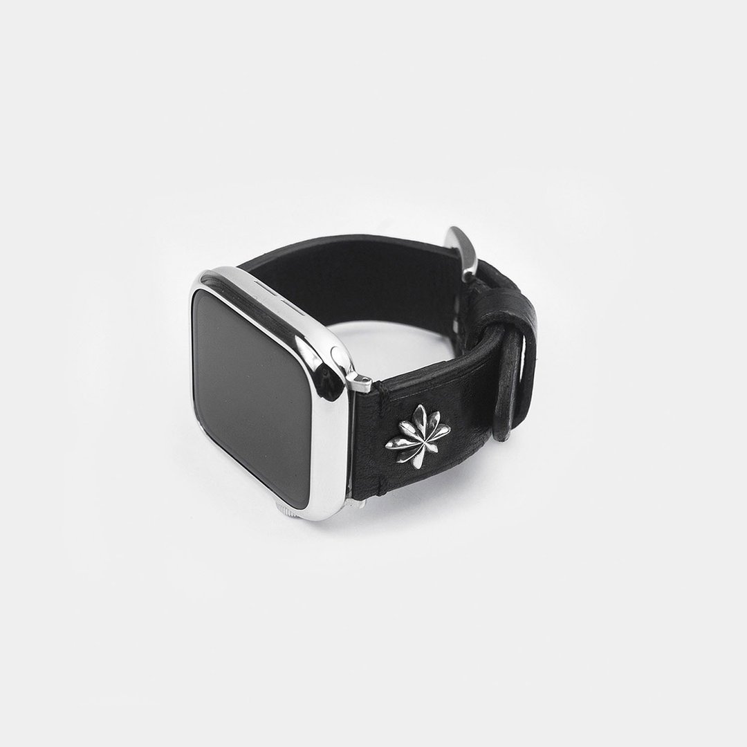 Star Apple Watch Strap - 表带 - 真皮 黑色