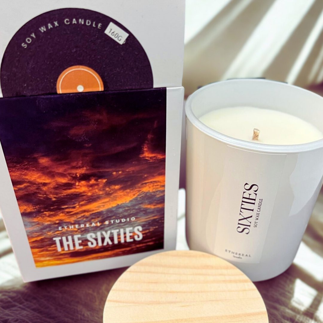 THE SIXTIES - Soy Wax Candle 160g - 蜡烛/烛台 - 蜡 白色