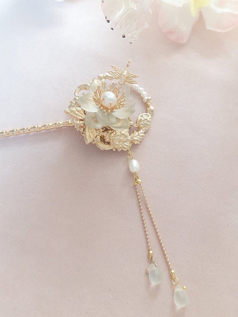 拢云阁-圆荷缘  古典中国风发簪步摇 - 发饰 - 其他金属 