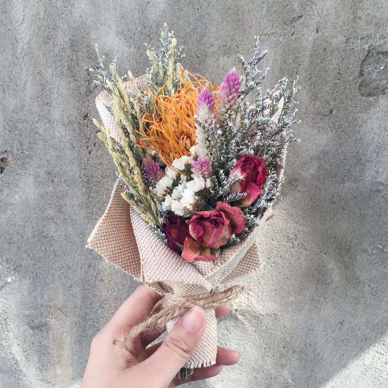 针球菊 玫瑰 干燥花束 - 植栽/盆栽 - 植物．花 多色