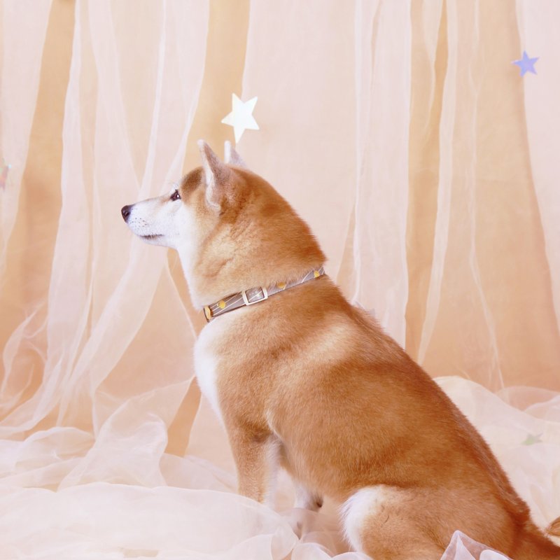 毛星系  -星辰轨迹 咖啡款 狗项圈 - 项圈/牵绳 - 其他人造纤维 咖啡色