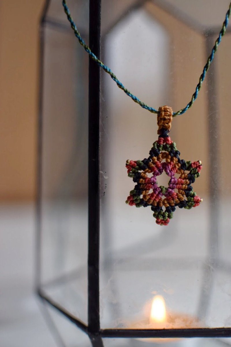 南美巴西蜡线编织项链 - 瑆 - 项链 - 蜡 