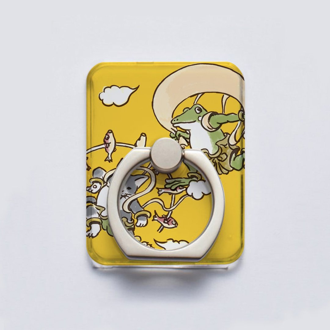 Smartphone Ring Fujin Raijin Yellow - 手机配件 - 塑料 黄色
