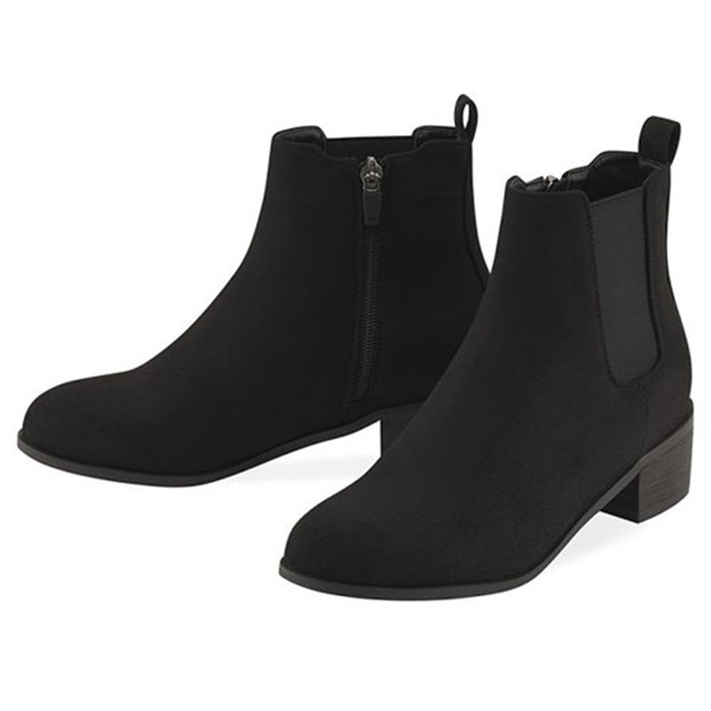 PRE-ORDER SPUR – 经典切尔西靴 PA7043 BLACK - 女款短靴 - 其他材质 