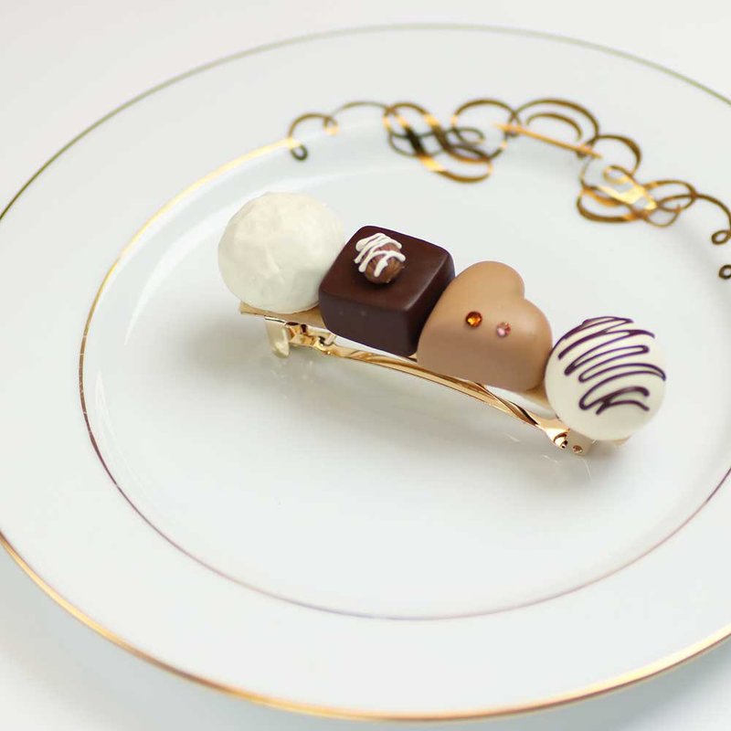 Bonbon Chocolat Valletta Mocha - 发饰 - 粘土 咖啡色