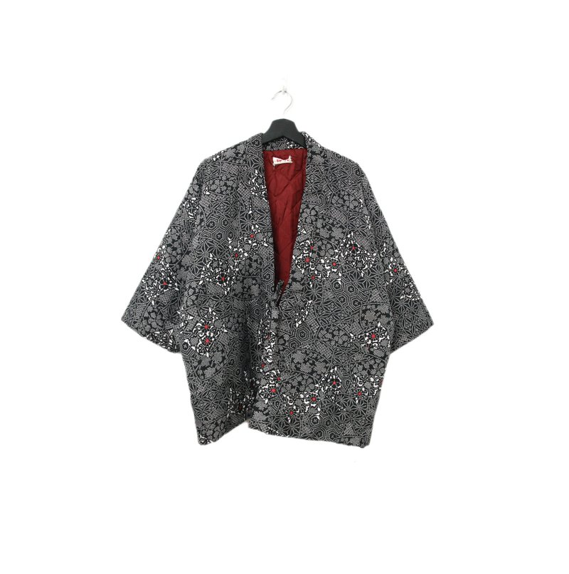 Back to Green-日本带回袢天 黑白 变形虫 花纹图 pt-35/vintage - 男装外套 - 棉．麻 