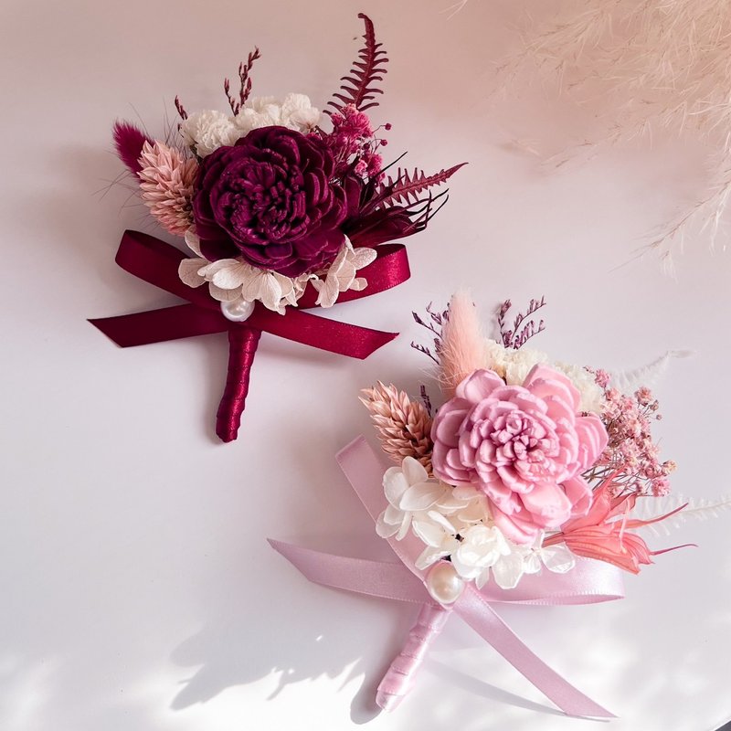 经典款婚礼胸花 结婚胸花 l 新郎  主婚人 招待 - 胸针 - 植物．花 