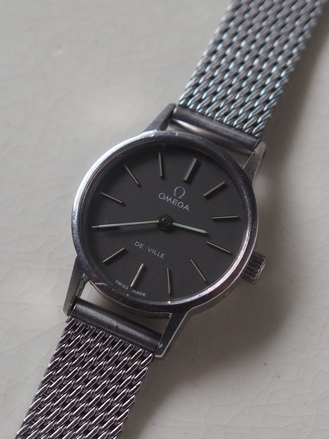 OMEGA 欧米茄 DE VILLE 黛维尔 圆形腕表 手表 银色 女款 古董 复古 - 女表 - 不锈钢 银色