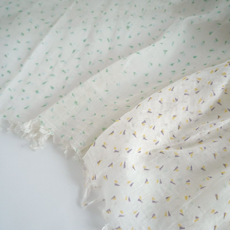 Marin 轻柔棉纱披肩 : 高质量印度棉日系遮阳围巾 - 围巾/披肩 - 棉．麻 白色