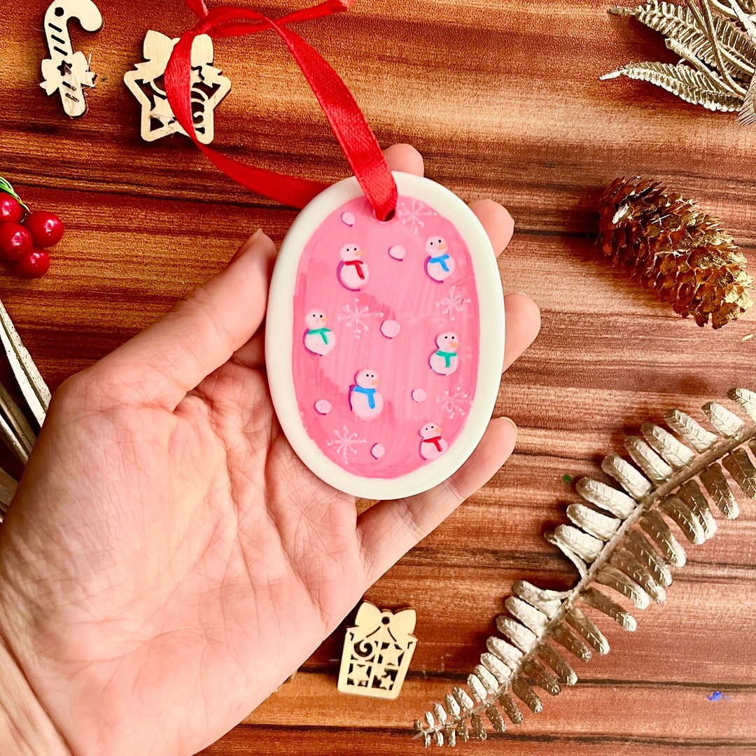 手绘陶瓷圣诞装饰 (圣诞山) - 摆饰 - 瓷 多色
