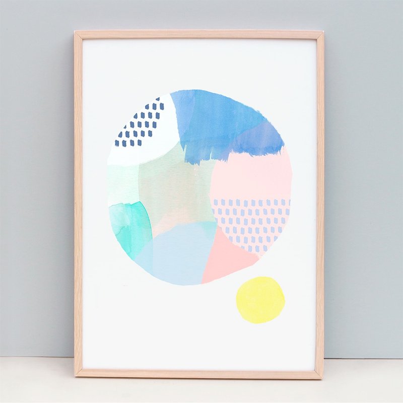 Giclee Print  Minimalist Abstract Art - Abstract Circle 105 (Unframed) - 海报/装饰画/版画 - 纸 多色