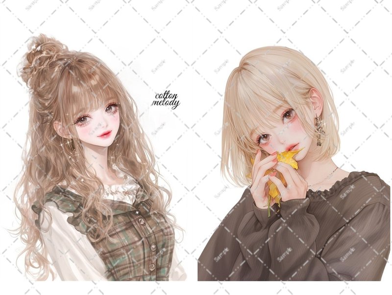 original sticker no.6613 人物贴纸 原创贴纸 人物贴纸 女孩贴纸 原创人物贴纸 - 贴纸 - 纸 
