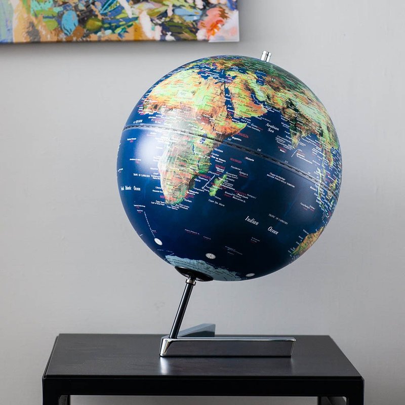 #限时下杀 SkyGlobe 12寸卫星球锂电池V型底座地球仪 - 摆饰 - 塑料 蓝色