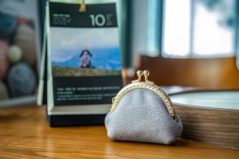 磨砂真皮 Ins 复古口金包 零钱袋 mini口红收纳包 DIY手工半成品 - 皮件 - 真皮 