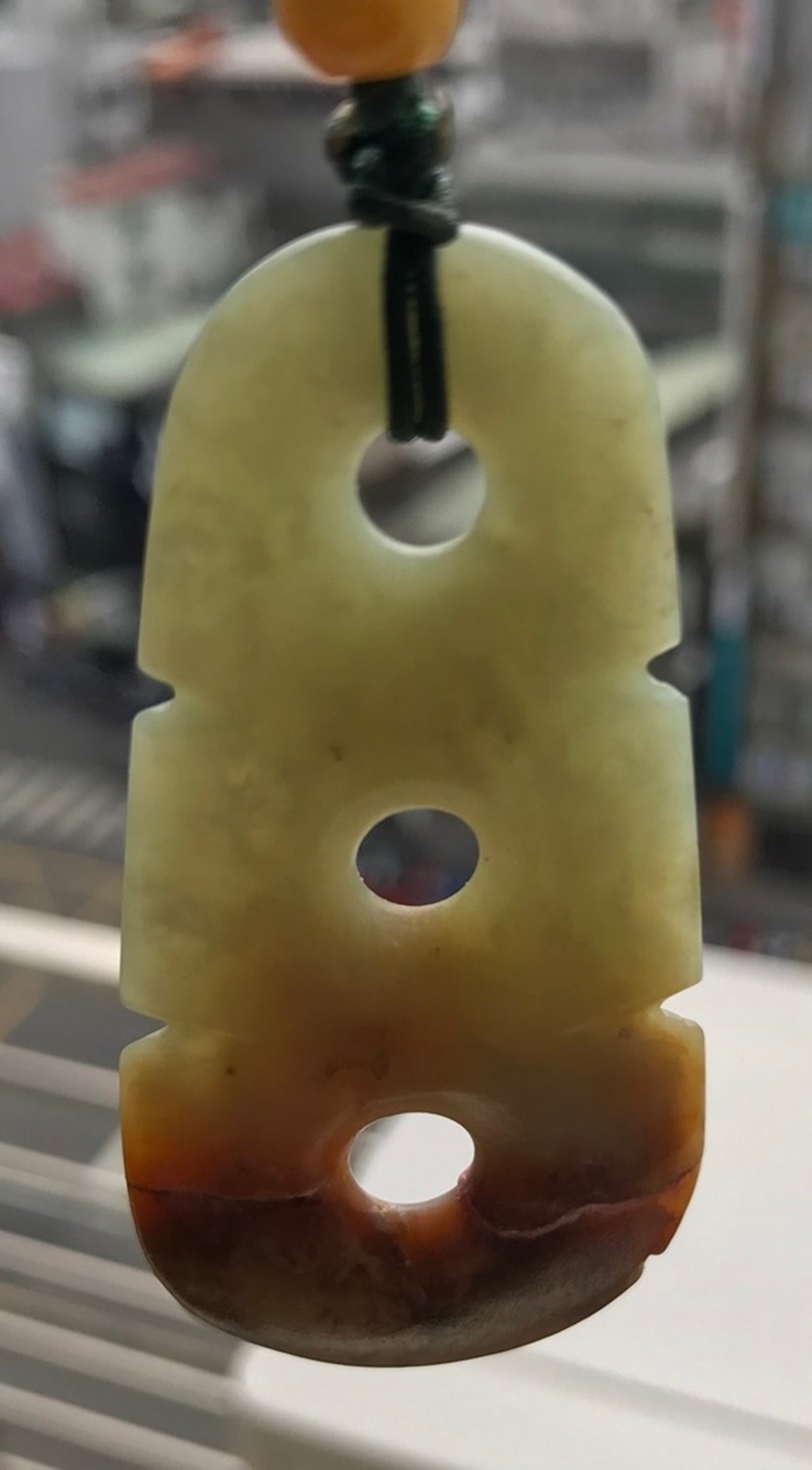 高古玉 红山文化 三连玉璧 Jade 文化期古玉 吊挂坠 岫岩 老玉 - 颈链 - 玉石 多色