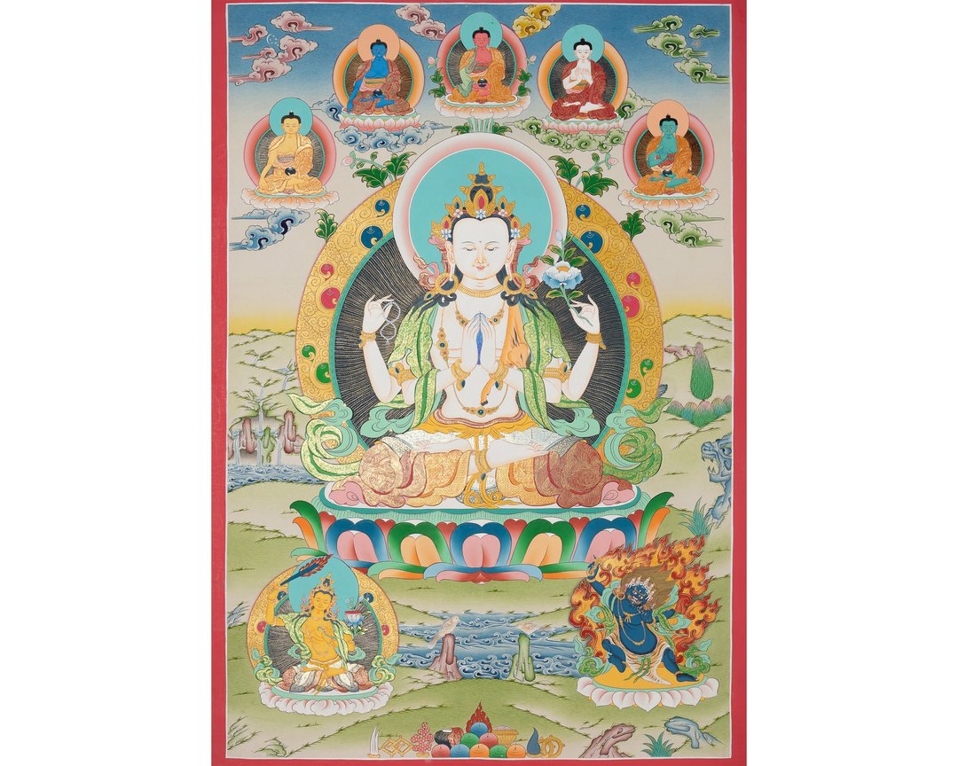 观世音菩萨的慈目——一幅承载无尽关怀的圣像绘画 - 墙贴/壁贴 - 其他材质 白色