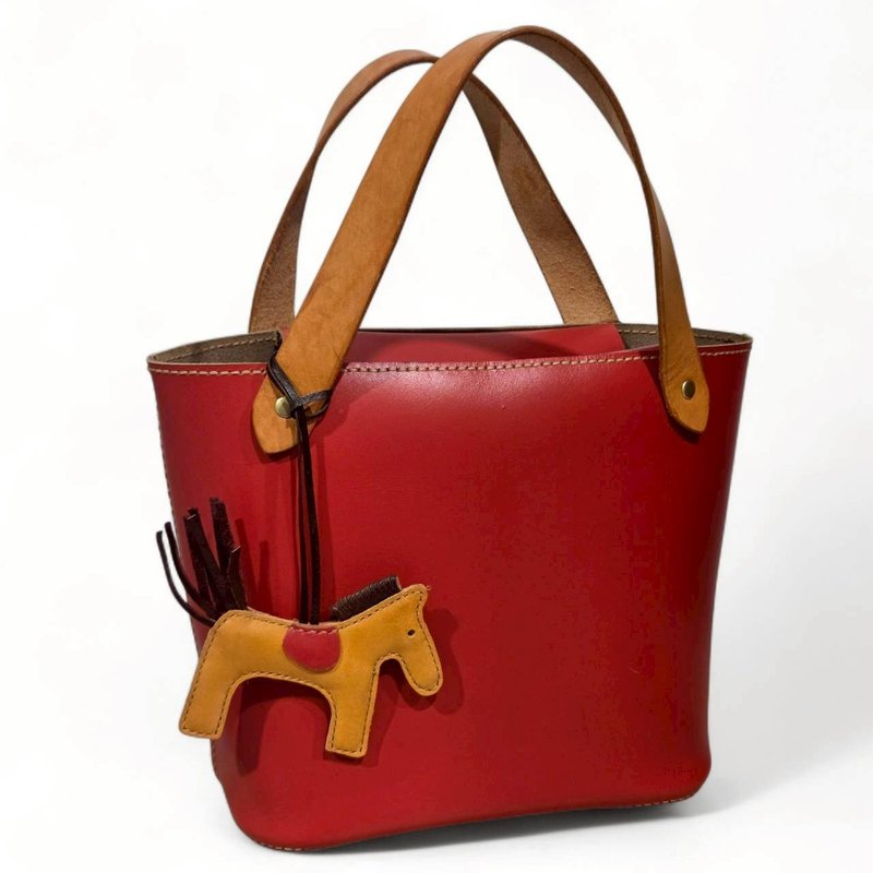 喜气洋洋马上成功红色提包 - 手提包/手提袋 - 真皮 红色