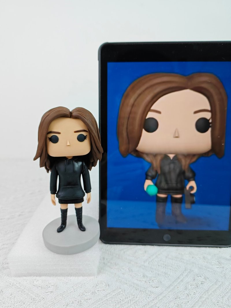 纯手工定制美国Funko Pop 自画肖像公仔娃娃男朋友老公生日礼物 - 玩偶/公仔 - 粘土 多色