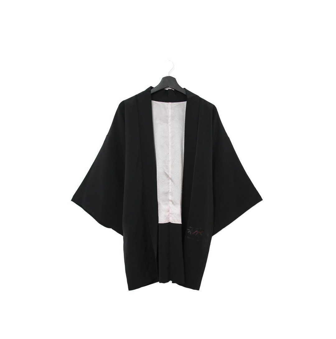 Back to Green-日本带回羽织 流水 竹kb-46/vintage kimono - 女装休闲/机能外套 - 丝．绢 