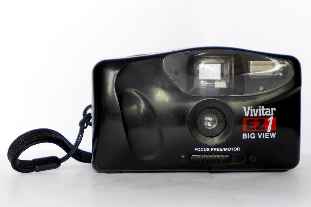 Vivitar EZ1 Big View point&shoot compact film camera 35mm with strap - 相机 - 塑料 黑色