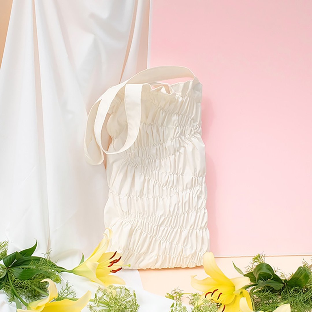 SHIRR SHIRR BAG ivory - 公文包/医生包 - 防水材质 白色