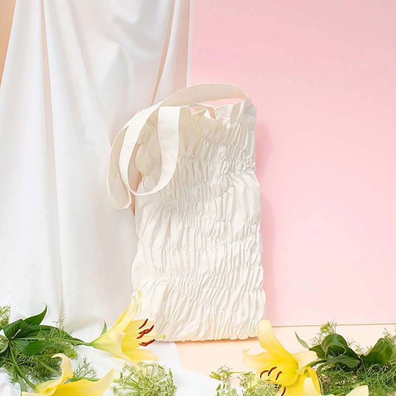 SHIRR SHIRR BAG ivory - 公文包/医生包 - 防水材质 白色