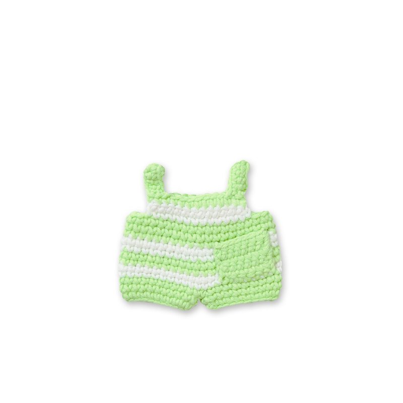 荷兰Miffy米飞兔 专属配件衣【开心果绿条纹吊带裤】纯棉手工编织 - 玩偶/公仔 - 棉．麻 绿色