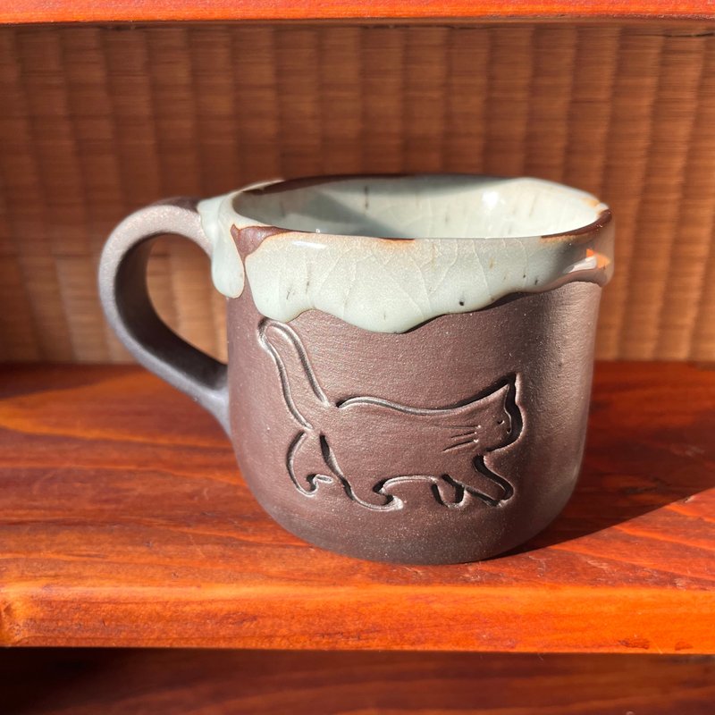 徐徐前进⋯⋯猫猫马克杯 / 陶 / 约 270 ml - 咖啡杯/马克杯 - 陶 多色