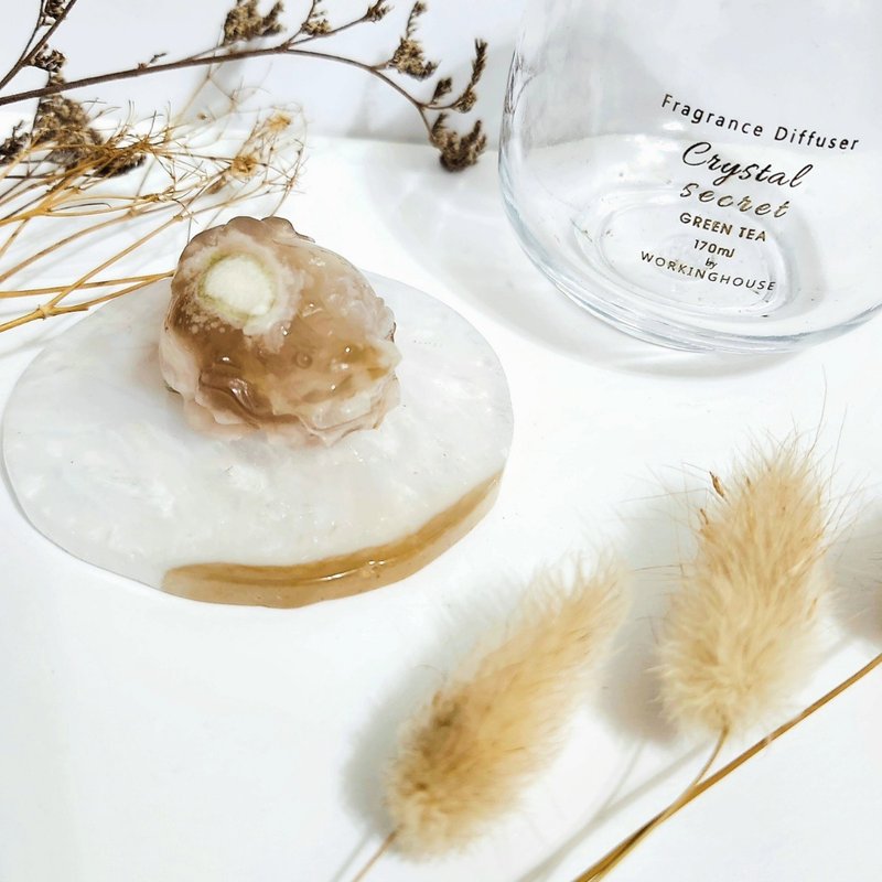 樱花玛瑙晶洞龙龟 - 摆饰 - 水晶 粉红色