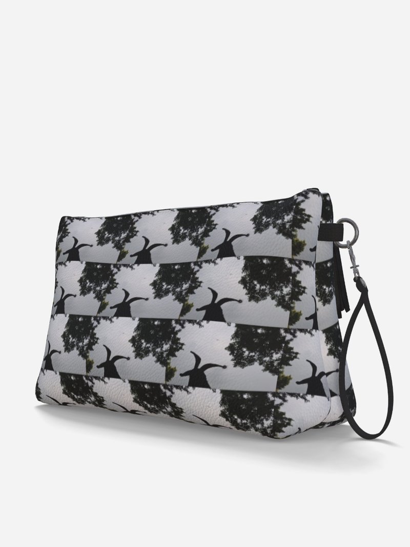 母羊的烦恼丝 Mother's Melancholy Tragedy Vegan Leather Purse - 手拿包 - 人造皮革 黑色