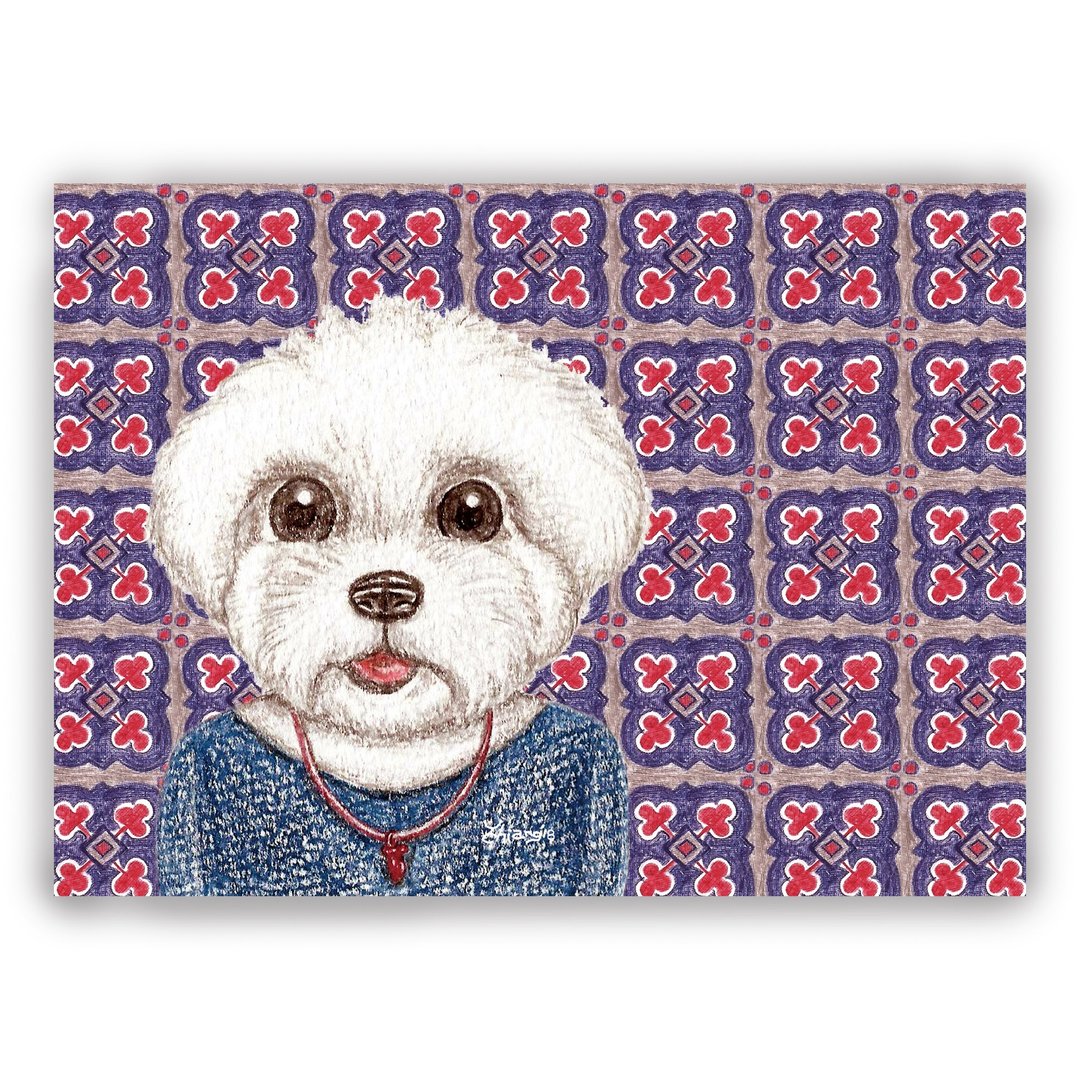 手绘插画万用卡/明信片/卡片/插画卡--复古磁砖06+玛尔济斯 - 卡片/明信片 - 纸 
