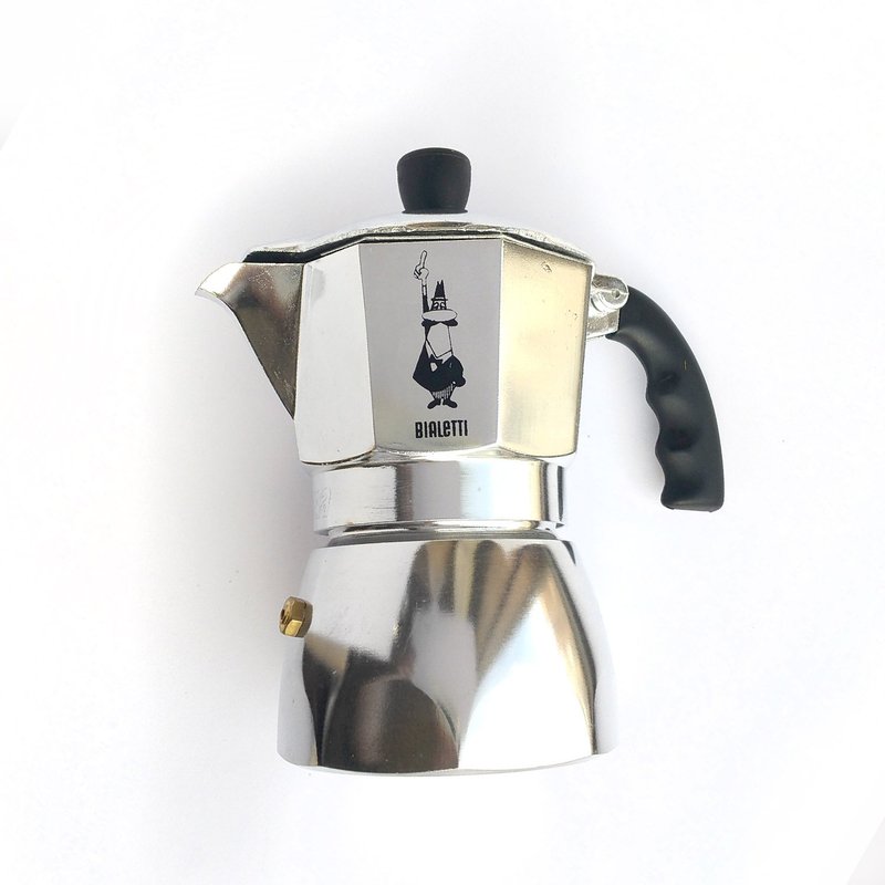 早期古件-Moka Express摩卡壶3人份 | 意大利 Bialetti 摩卡咖啡 - 咖啡杯/马克杯 - 铝合金 银色