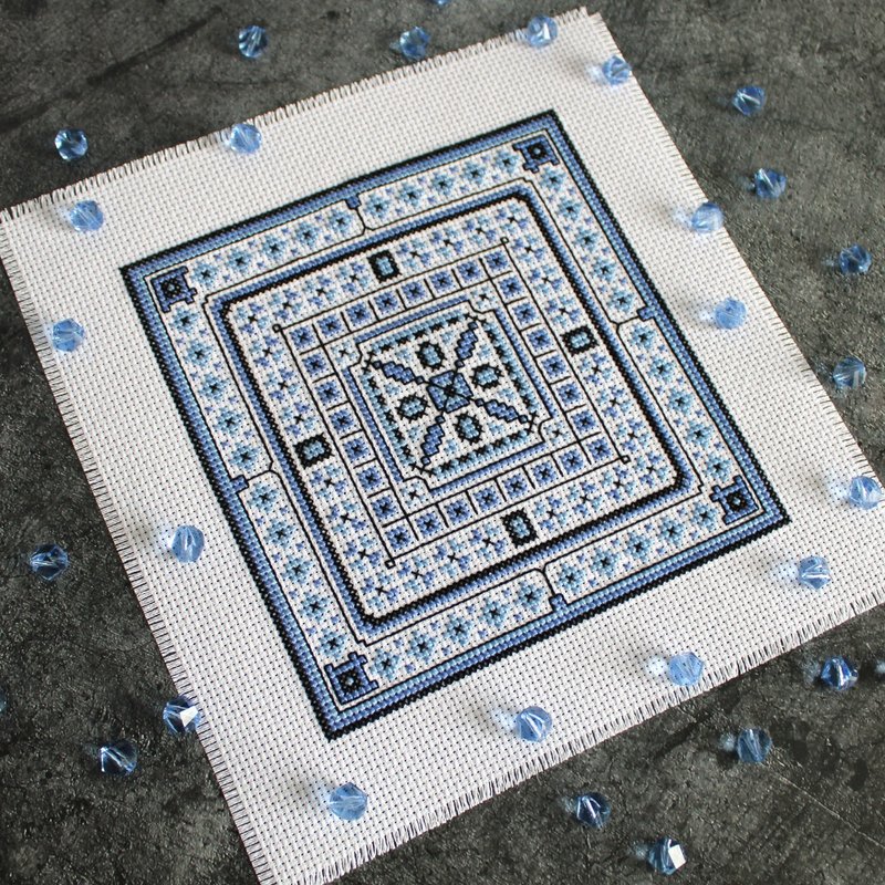 十字绣图案几何，简单十字绣图PDF - Logo 设计/图案设计 - 其他材质 