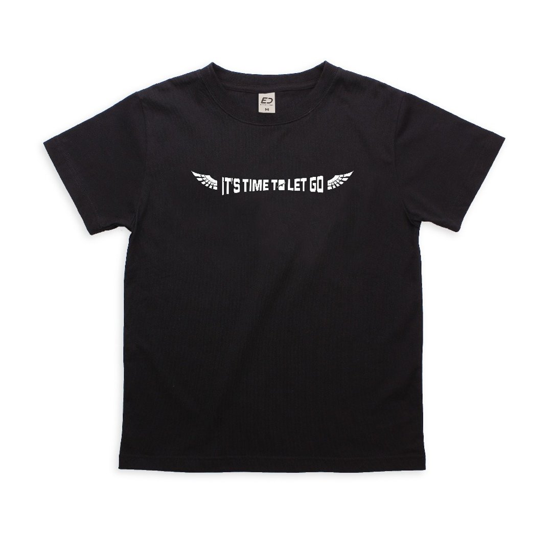 【捍卫战士】Time to let go 翅膀款  短T/男T恤/女上衣/T-Shirt - 男装上衣/T 恤 - 棉．麻 黑色