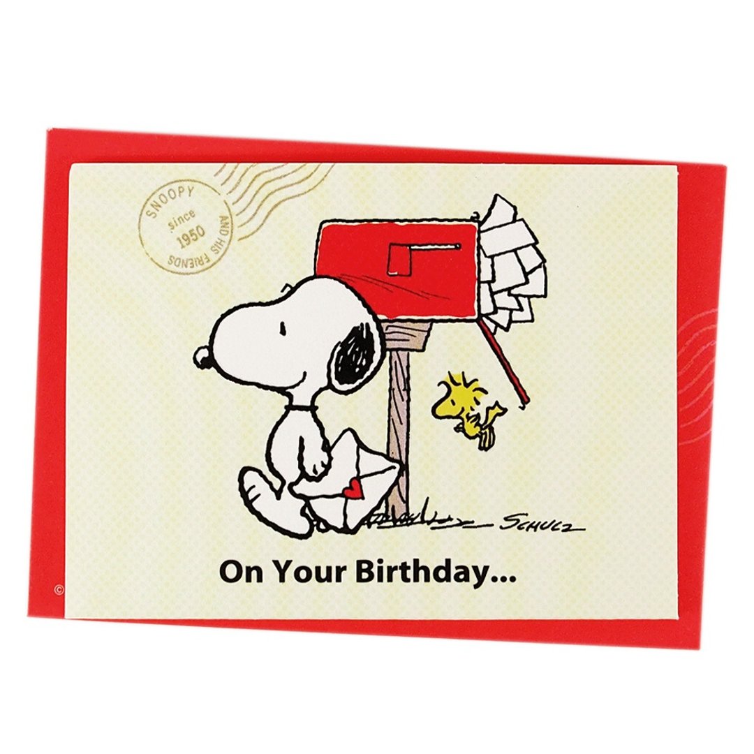 Snoopy 在你生日这天带给你很多快乐【Hallmark-小礼卡】 - 卡片/明信片 - 纸 红色