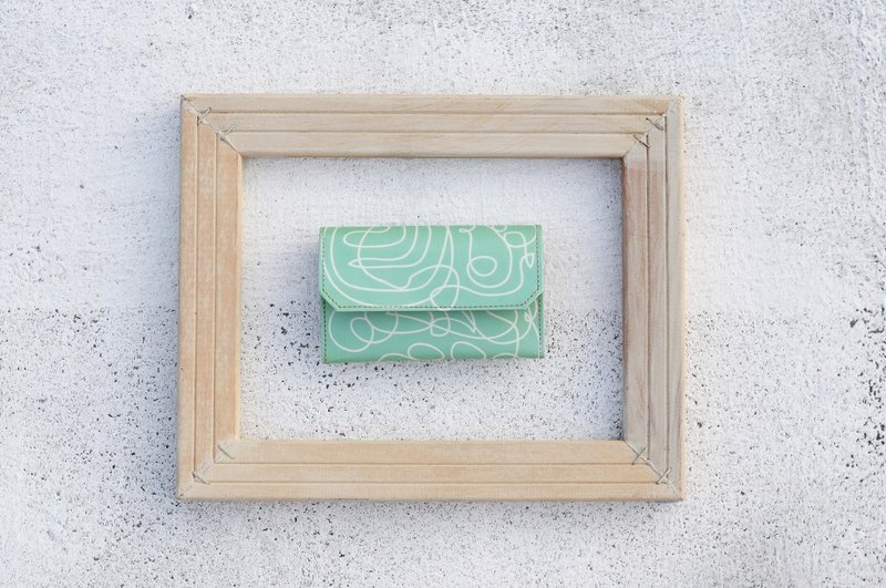 涂鸦系列-打结了-小纸包/卡片零钱包 - 零钱包 - 纸 绿色