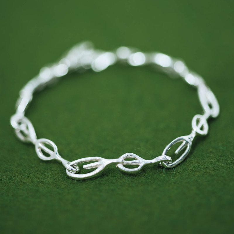 羽毛手链 - 手链/手环 - 银 银色