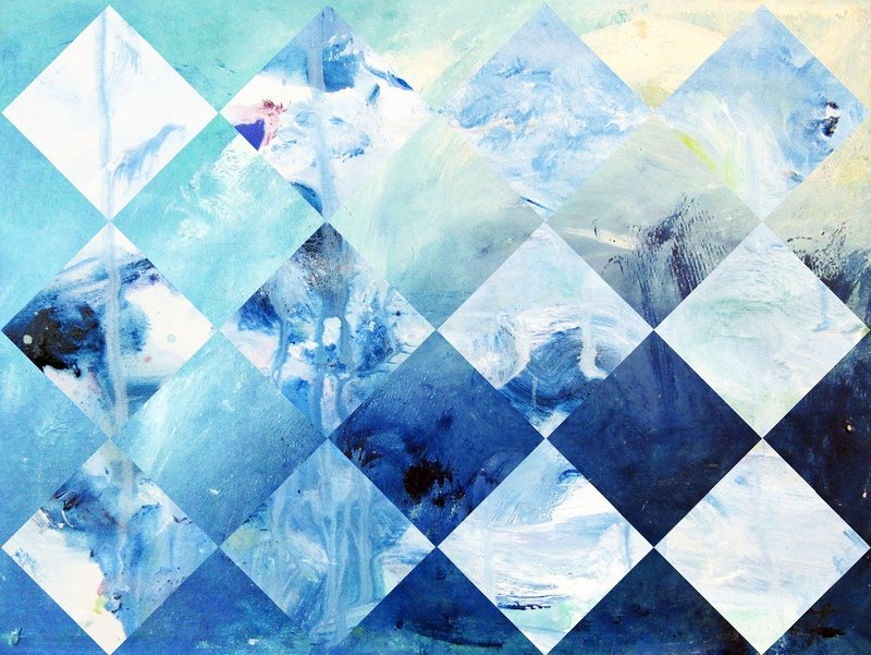 原创海洋风格油画布质感 礼品包装纸 - 木工/竹艺/纸艺 - 纸 蓝色