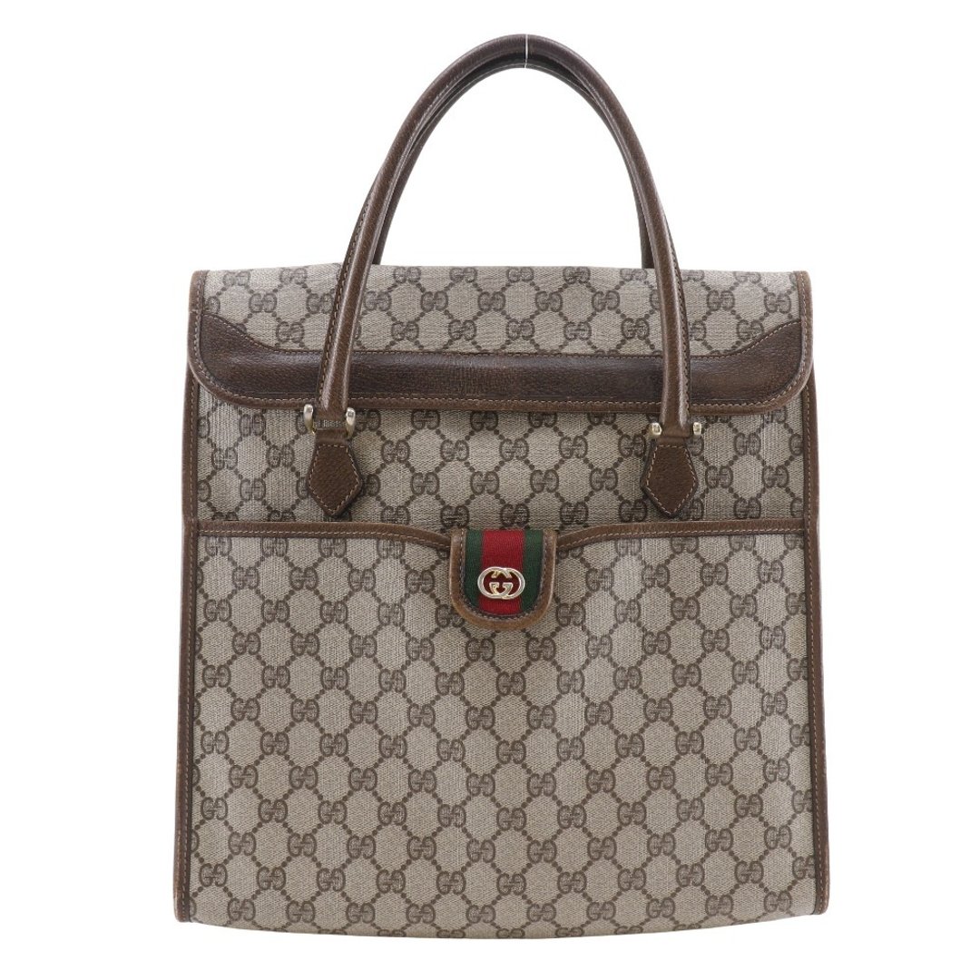 【日本直送】古驰 GUCCI 旧款古驰 手提包  ويب带系列 互锁双G 02.4139.58 PVC 棕色 男女通用【中古】 - 手提包/手提袋 - 塑料 咖啡色