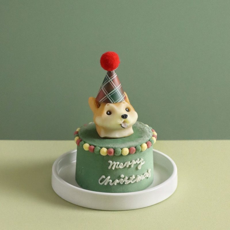3寸 披face Christmas 2025 圣诞蛋糕 宠物肉肉蛋糕 - 猫罐头/鲜食 - 新鲜食材 