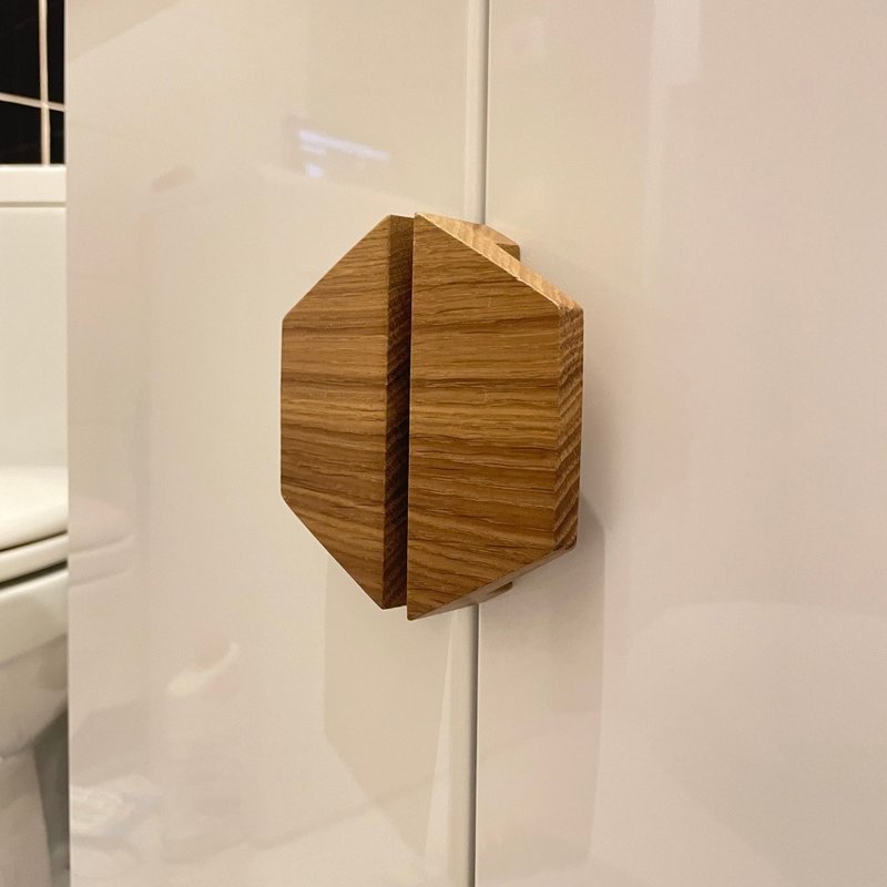 Hexagon-shaped handle, Set of 2 door pulls - 其他家具 - 木头 