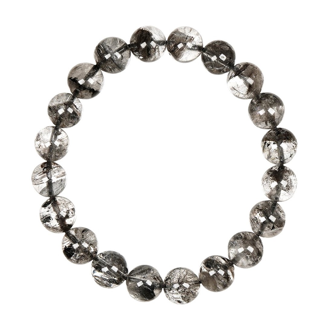 【正佳珠宝】闪灵钻 高品赫基蒙黑闪灵 9.3-9.8mm 闪灵钻手珠 - 手链/手环 - 半宝石 多色