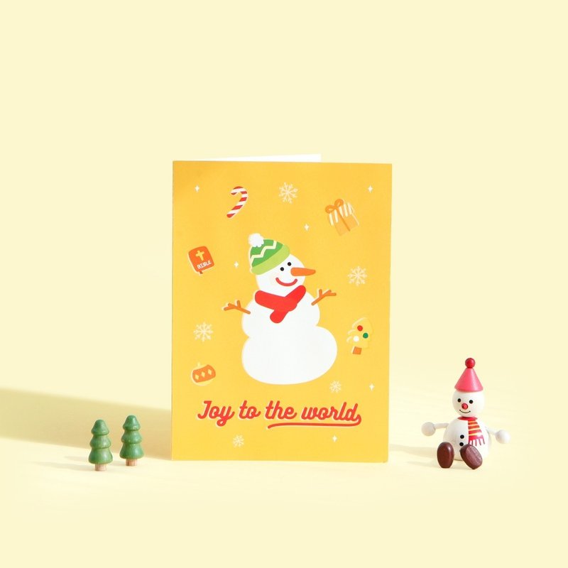 啰·珍系列 耶诞贺卡 08.Snow man - 卡片/明信片 - 纸 