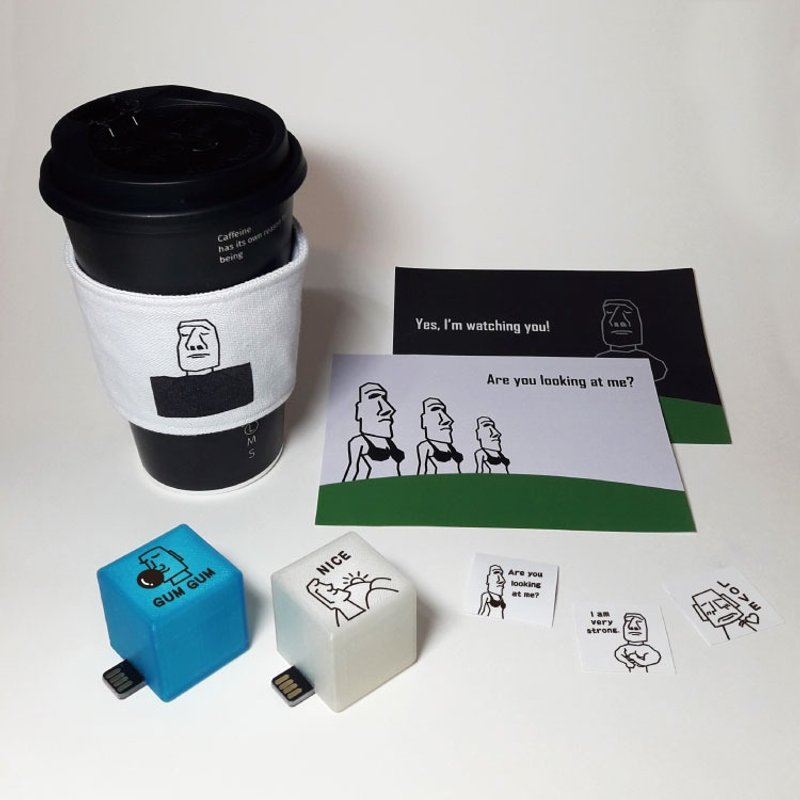 旧YCCT 摩艾石像优惠套组(个性灯x1/好持杯套x1/明信片x2) - 灯具/灯饰 - 塑料 多色